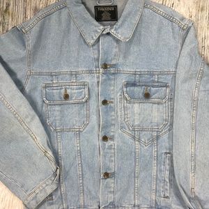 Thunder Denim Light Wash Vintage Oversized Jacket